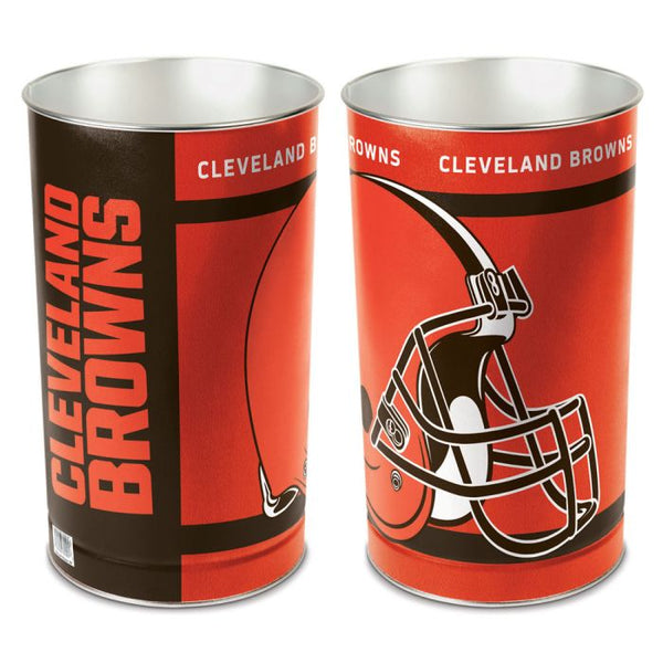 Wholesale-Cleveland Browns Wastebasket - tapered 15"H