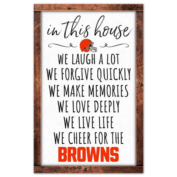 Wholesale-Cleveland Browns Wood Sign 11" x 17" 1/4" thick