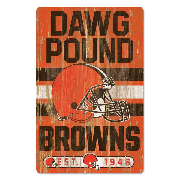 Wholesale-Cleveland Browns Wood Sign 11" x 17" 1/4" thick