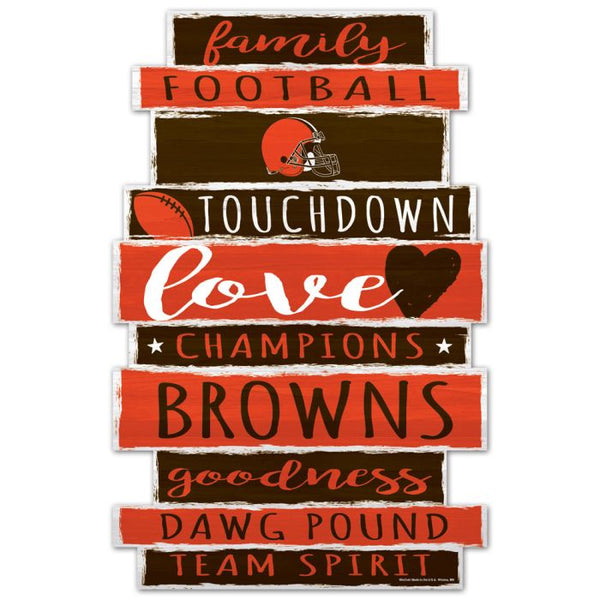 Wholesale-Cleveland Browns Wood Sign 11" x 17" 1/4" thick