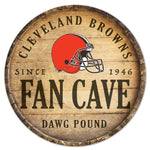 Wholesale-Cleveland Browns Wood Sign 14" Rnd