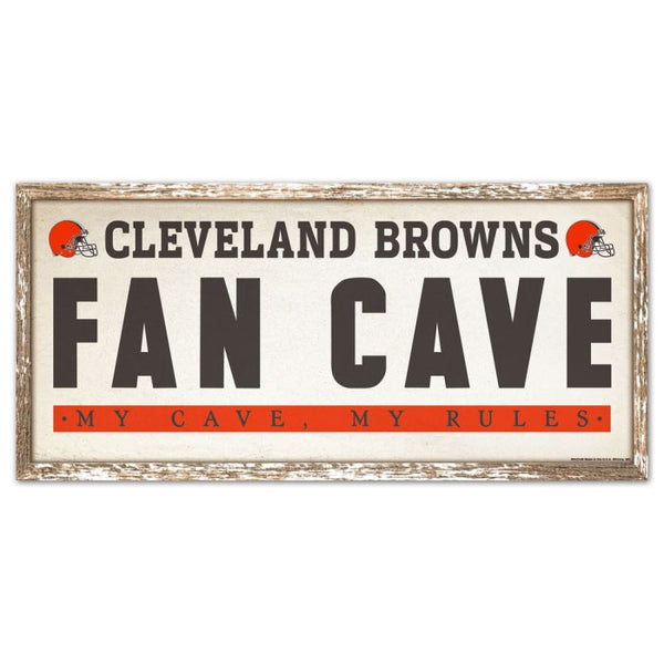 Wholesale-Cleveland Browns Wood Sign 8" x 17"