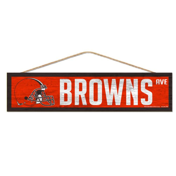 Wholesale-Cleveland Browns Wood Sign-with Rope 4" x 17"