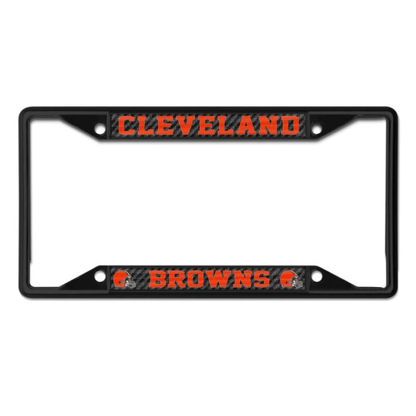 Wholesale-Cleveland Browns carbon Lic Plt Frame S/S