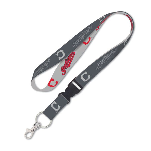 Wholesale-Cleveland Guardians Charcoal Lanyard w/detachable buckle 1"