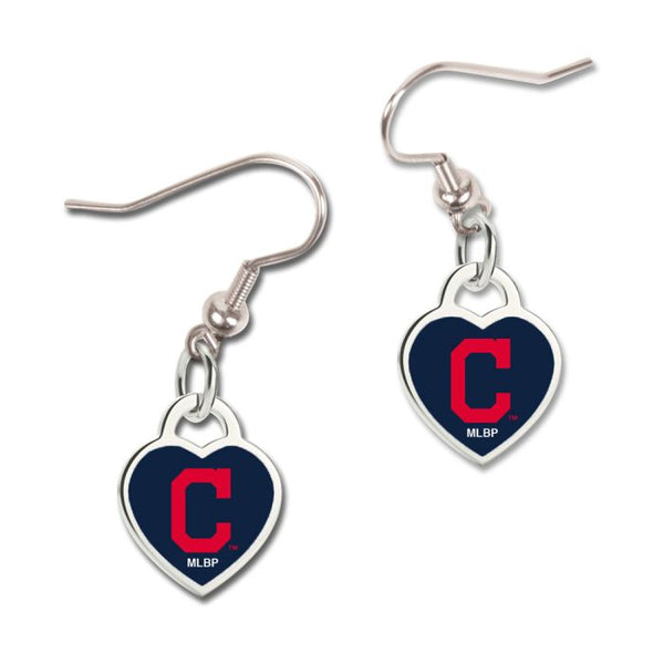 Wholesale-Cleveland Guardians Earrings w/3D Heart