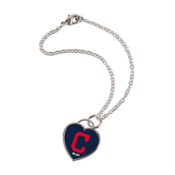 Wholesale-Cleveland Guardians HEART Bracelet w/3D Heart