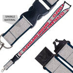 Wholesale-Cleveland Guardians Lanyard w/Buckle Glitter 1"