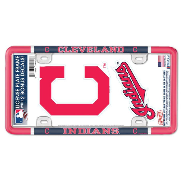 Wholesale-Cleveland Guardians License Plate Thin Frame - Plastic w/Decal