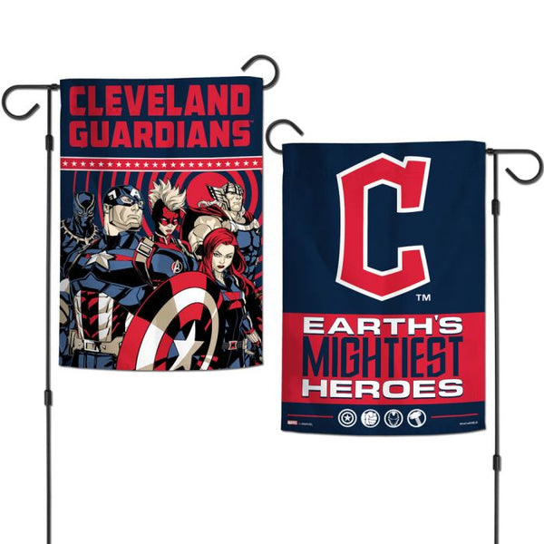 Wholesale-Cleveland Guardians / Marvel (C) 2021 Marvel Garden Flags 2 sided 12.5" x 18"