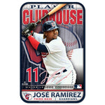 Wholesale-Cleveland Guardians Plastic Sign 11" x 17" Jose Ramirez