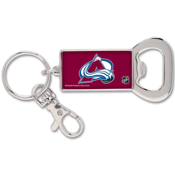 Wholesale-Colorado Avalanche Bottle Opener Key Ring Rectangle