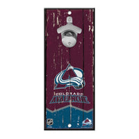 Wholesale-Colorado Avalanche Bottle Opener Sign 5x11