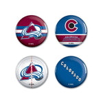 Wholesale-Colorado Avalanche Button 4 Pack 1 1/4" Rnd