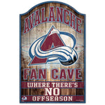 Wholesale-Colorado Avalanche Fan Cave Wood Sign 11" x 17" 1/4" thick