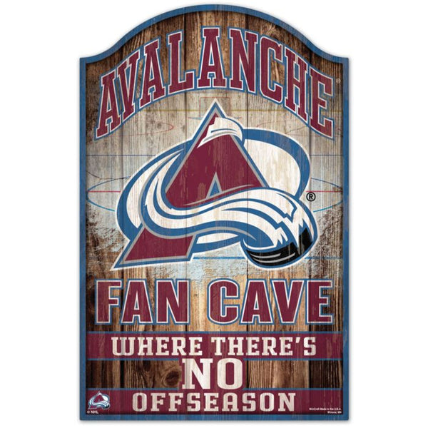 Wholesale-Colorado Avalanche Fan Cave Wood Sign 11" x 17" 1/4" thick