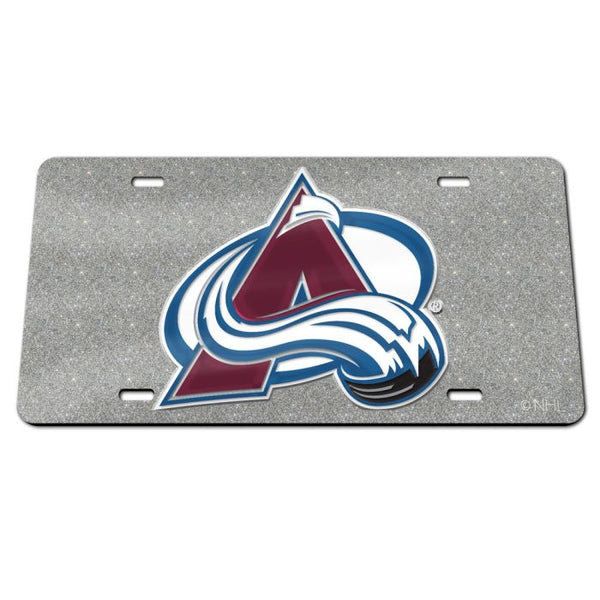 Wholesale-Colorado Avalanche GLITTER Specialty Acrylic License Plate