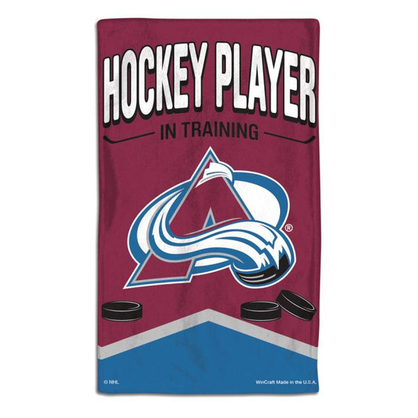 Wholesale-Colorado Avalanche HOCKEY PLAYER IN TRAINING Burp Cloth 10" x 17"