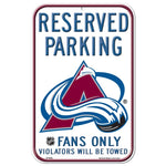 Wholesale-Colorado Avalanche Reserved Parking Plastic Sign 11" x 17"