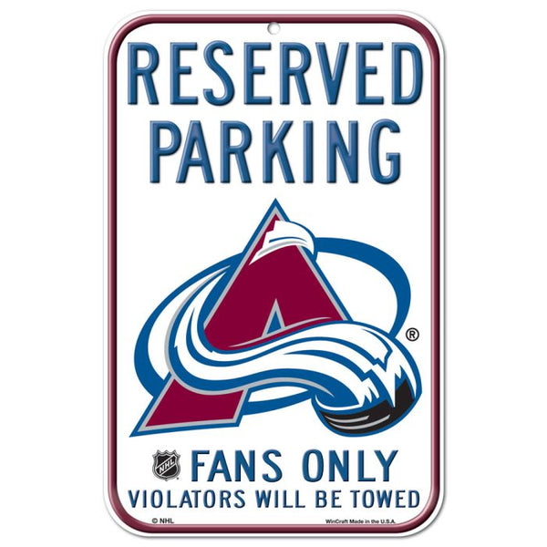 Wholesale-Colorado Avalanche Reserved Parking Plastic Sign 11" x 17"