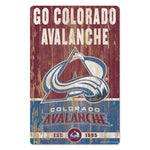 Wholesale-Colorado Avalanche SLOGAN Wood Sign 11" x 17" 1/4" thick