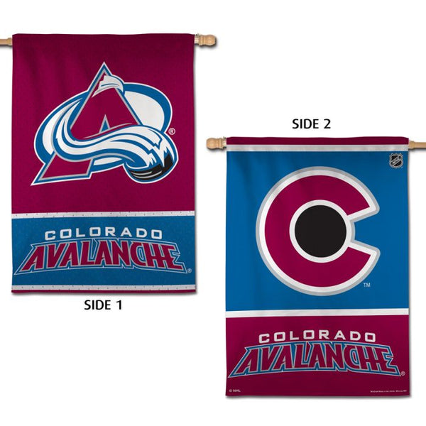 Wholesale-Colorado Avalanche Vertical Flag 2 Sided 28" x 40"