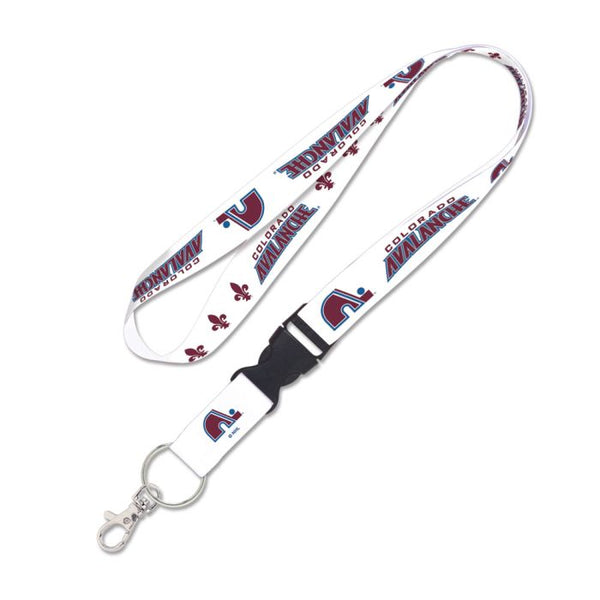 Wholesale-Colorado Avalanche reverse retro Lanyard w/detachable buckle 1"