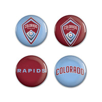 Wholesale-Colorado Rapids Button 4 Pack 1 1/4" Rnd