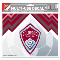 Wholesale-Colorado Rapids Multi-Use Decal -Clear Bckrgd 5" x 6"