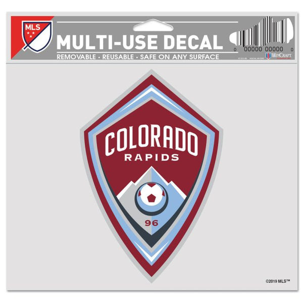 Wholesale-Colorado Rapids Multi-Use Decal -Clear Bckrgd 5" x 6"