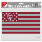 Wholesale-Colorado Rapids / Patriotic Americana Multi-Use Decal -Clear Bckrgd 5" x 6"