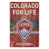 Wholesale-Colorado Rapids Wood Sign 11" x 17" 1/4" thick