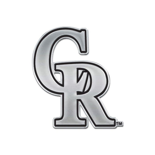 Wholesale-Colorado Rockies Chrome Free Form Auto Emblem