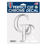 Wholesale-Colorado Rockies Chrome Perfect Cut Decal 6" x 6"
