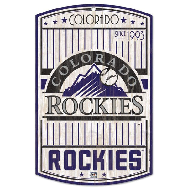 Wholesale-Colorado Rockies Cooperstown Wood Sign 11" x 17" 1/4" thick