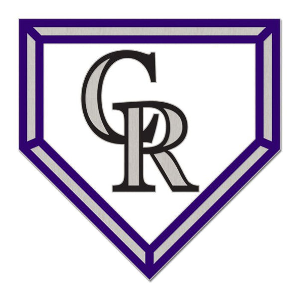 Wholesale-Colorado Rockies HOME PLATE Collector Enamel Pin Jewelry Card