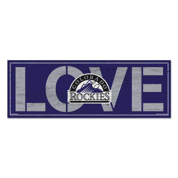 Wholesale-Colorado Rockies LOVE Wood Sign 8"x23" 1/4" thick