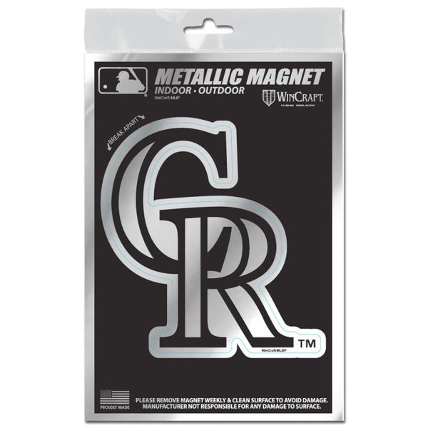 Wholesale-Colorado Rockies Metallic Magnets 3" x 5"