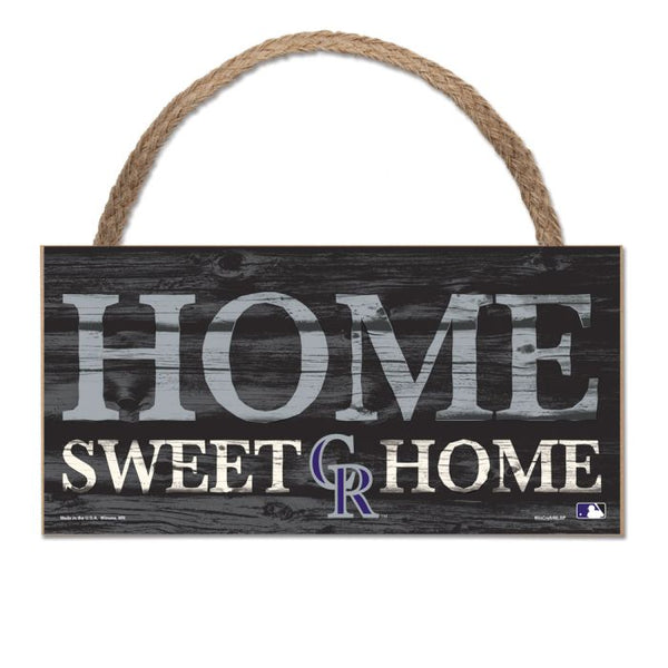 Wholesale-Colorado Rockies Wood Sign w/Rope 5" x 10"