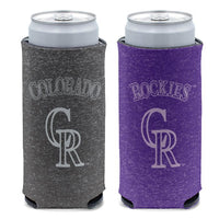 Wholesale-Colorado Rockies colored heather 12 oz Slim Can Cooler