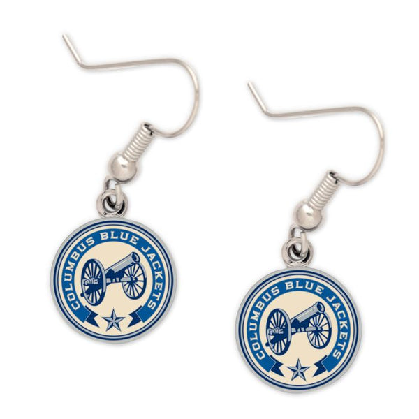 Wholesale-Columbus Blue Jackets 3rd Jersey Logo Earrings Jewelry Card