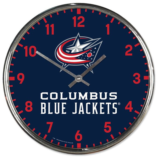 Wholesale-Columbus Blue Jackets Chrome Clock