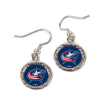 Wholesale-Columbus Blue Jackets Earrings Jewelry Carded Round