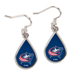 Wholesale-Columbus Blue Jackets Earrings Jewelry Carded Tear Drop