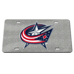 Wholesale-Columbus Blue Jackets GLITTER Specialty Acrylic License Plate