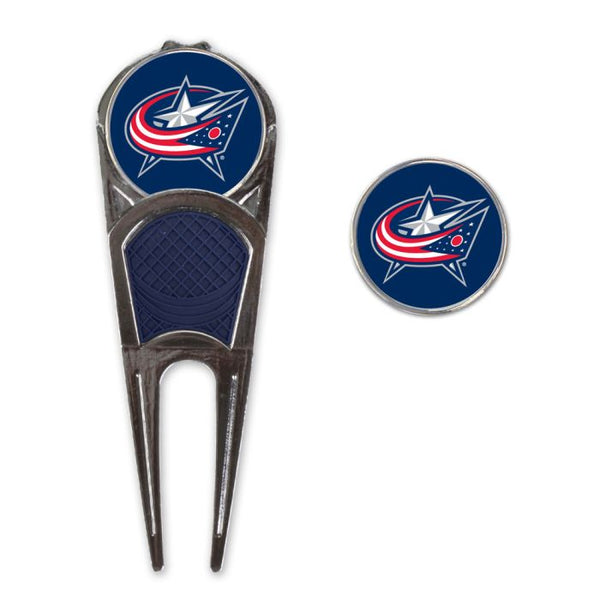 Wholesale-Columbus Blue Jackets Golf Mark/Tool/H Clip Combo*