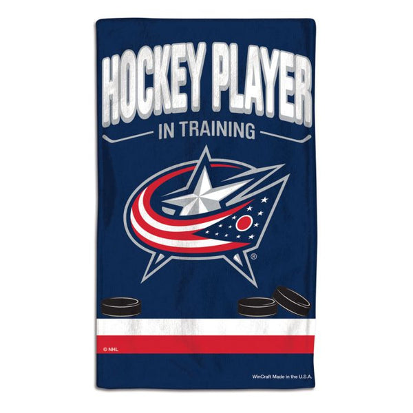 Wholesale-Columbus Blue Jackets HOCKEY PLAYER IN TRAINING Burp Cloth 10" x 17"