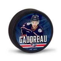 Wholesale-Columbus Blue Jackets Hockey Puck Packaged Johnny Gaudreau