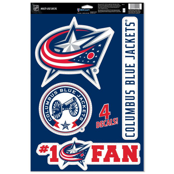 Wholesale-Columbus Blue Jackets Multi-Use Decal 11" x 17"