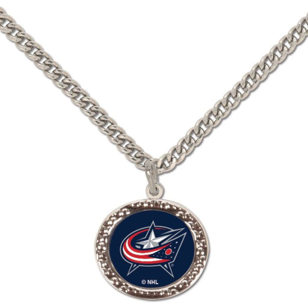 Wholesale-Columbus Blue Jackets Necklace w/Charm Jewelry Card